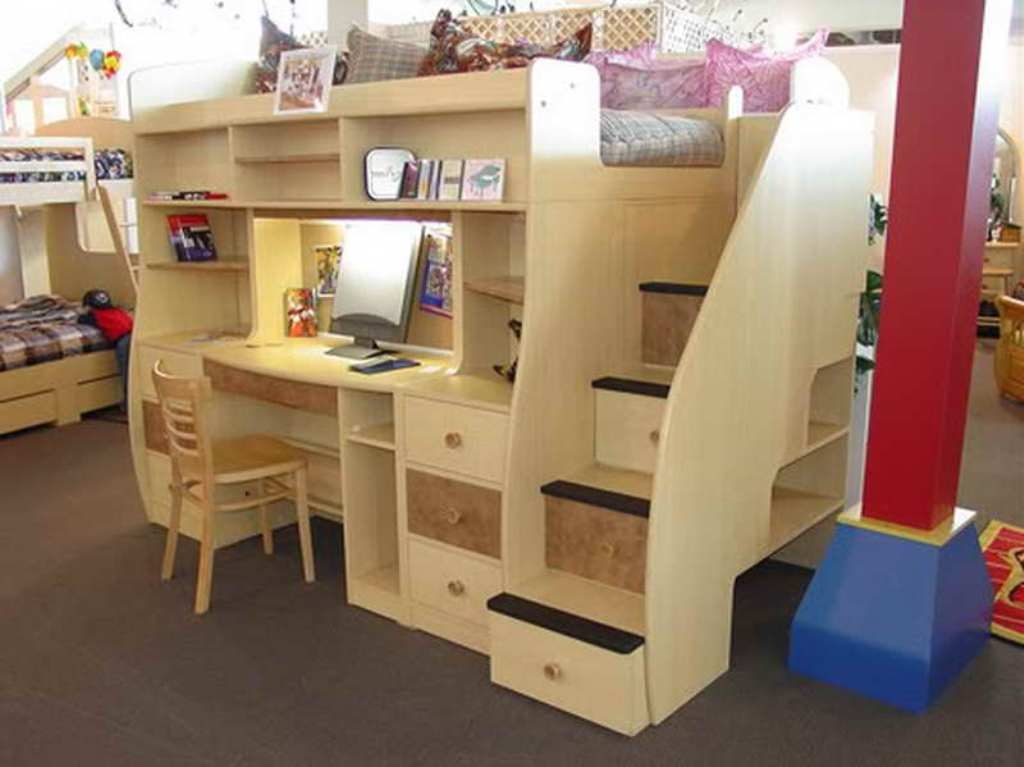 Bunk Beds With Desks Underneath For Ideas On Foter