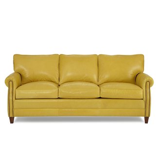 Yellow Leather Sofa