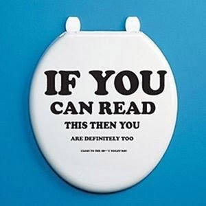 IF YOU CAN READ THIS THEN YOU ARE Fun Novelty TOILET SEAT VINYL STICKER 