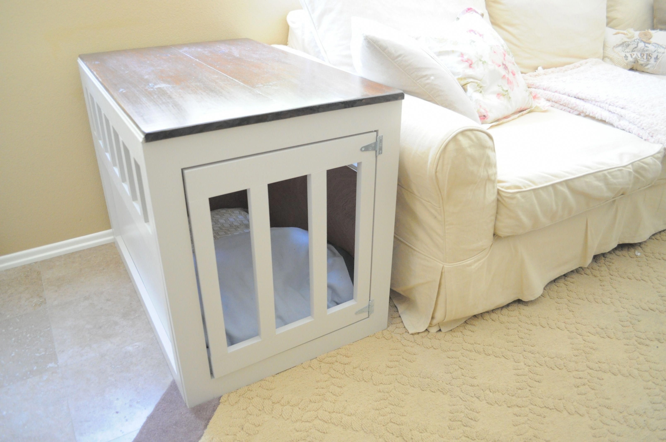 Dog crate end table 5