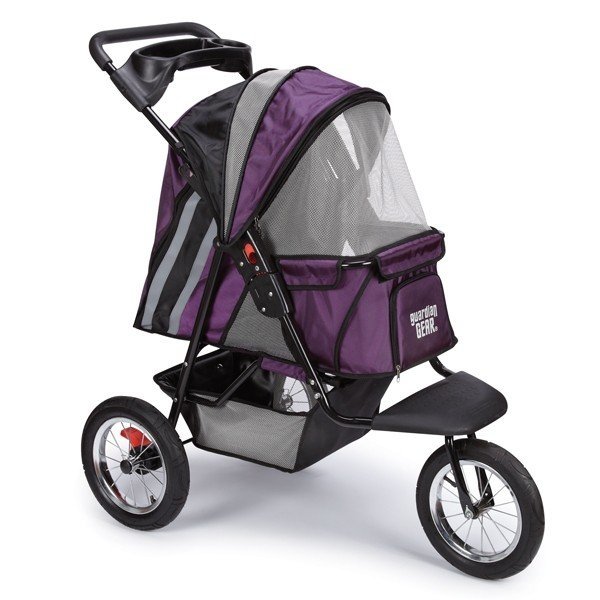 purple dog stroller