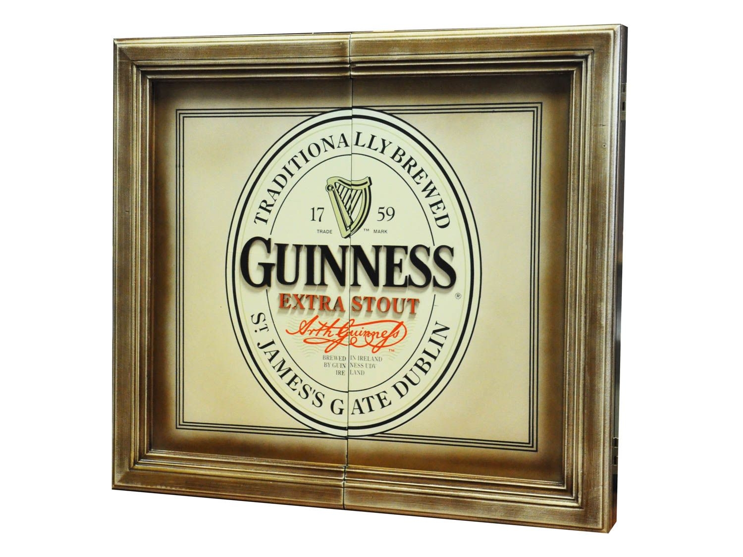 Guinness dart board cabinet set