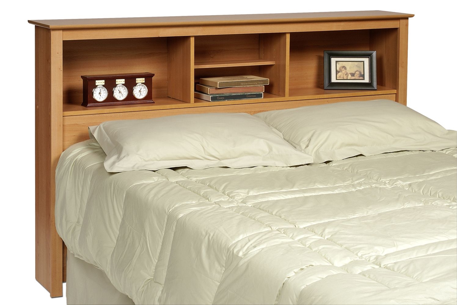 inexpensive base with bookshelf headboard for queen mattress