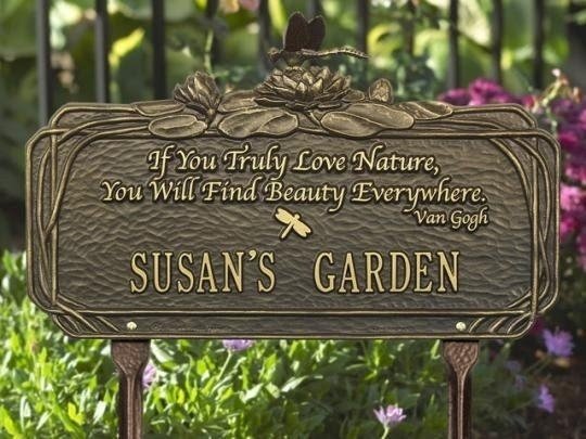 Personalized garden plaques and signs b