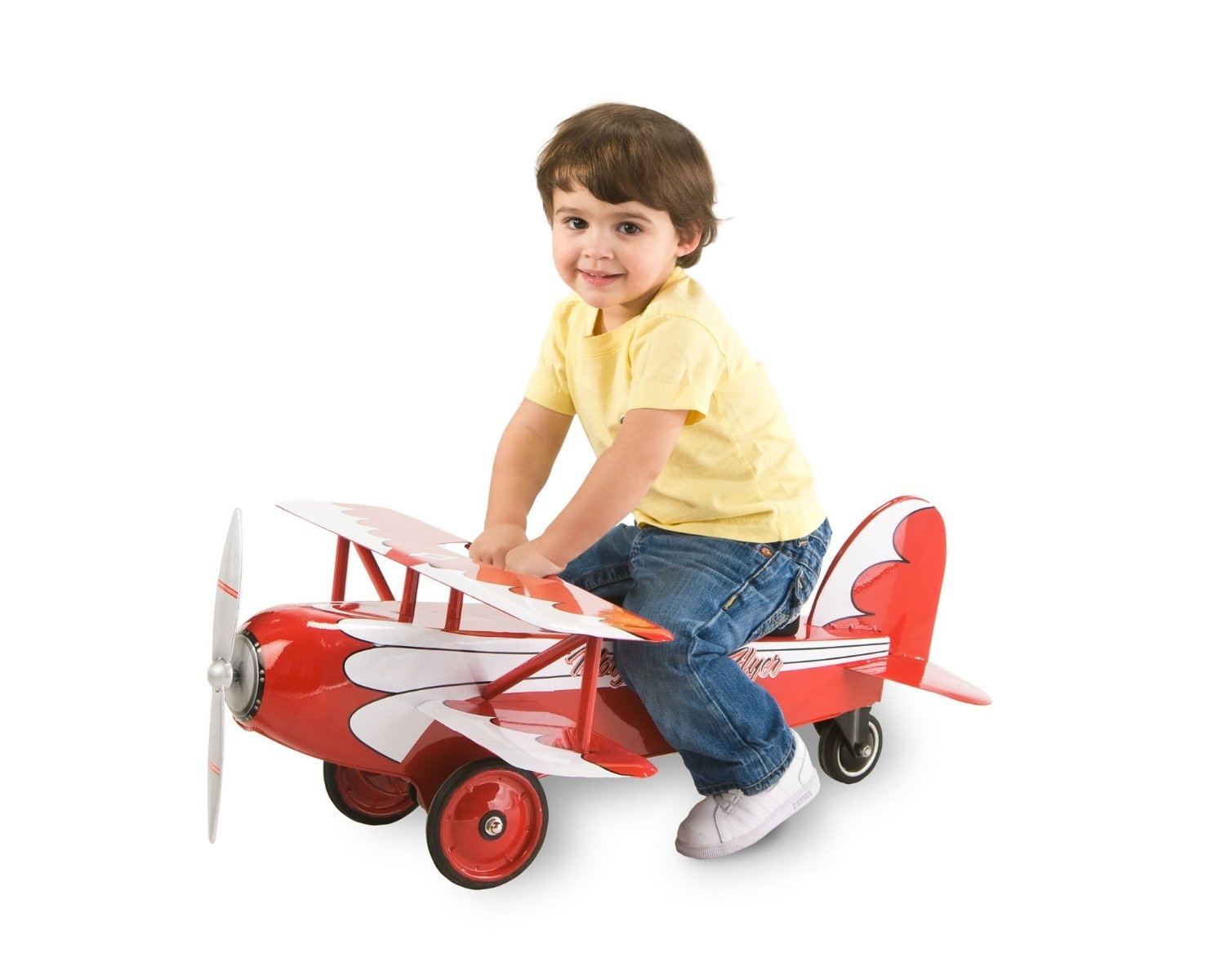 kids ride on aeroplane