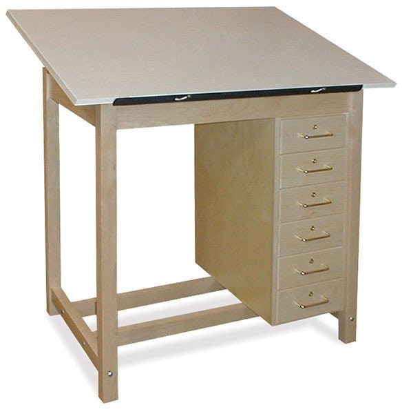 Diversified Woodcrafts Drafting Table - Board & Drawer Storage DT-33A