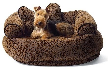 Animal print comfy couch pet bed dog bed traditional pet