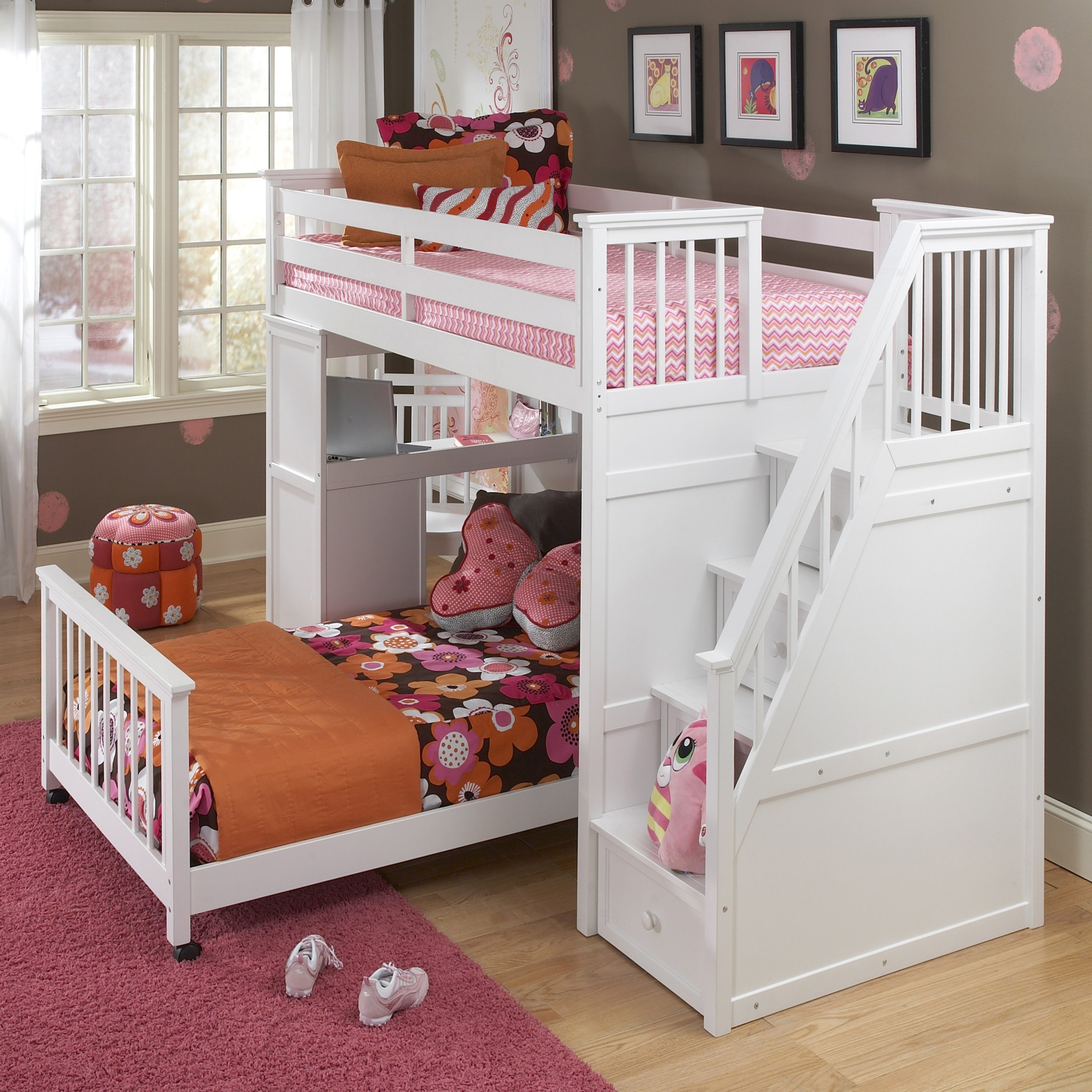 Bunk beds for girls twin over full choosing white bunk