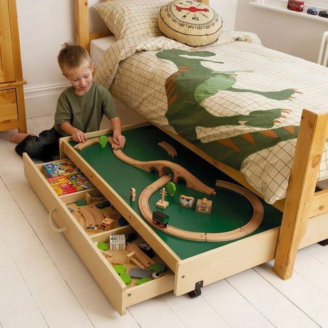 Childrens play table with storage