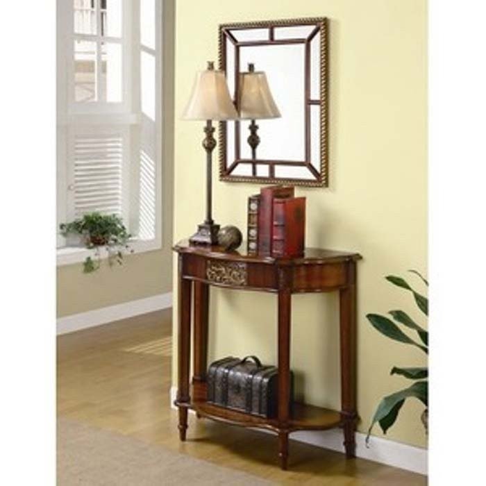 Entry way table and mirror set