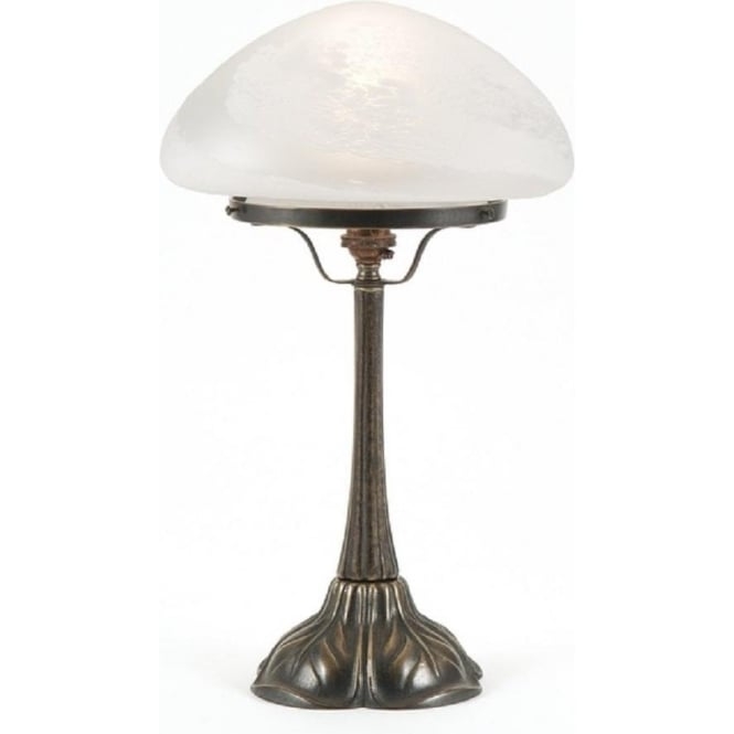 Flossie table lamp white mushroom alabaster shade