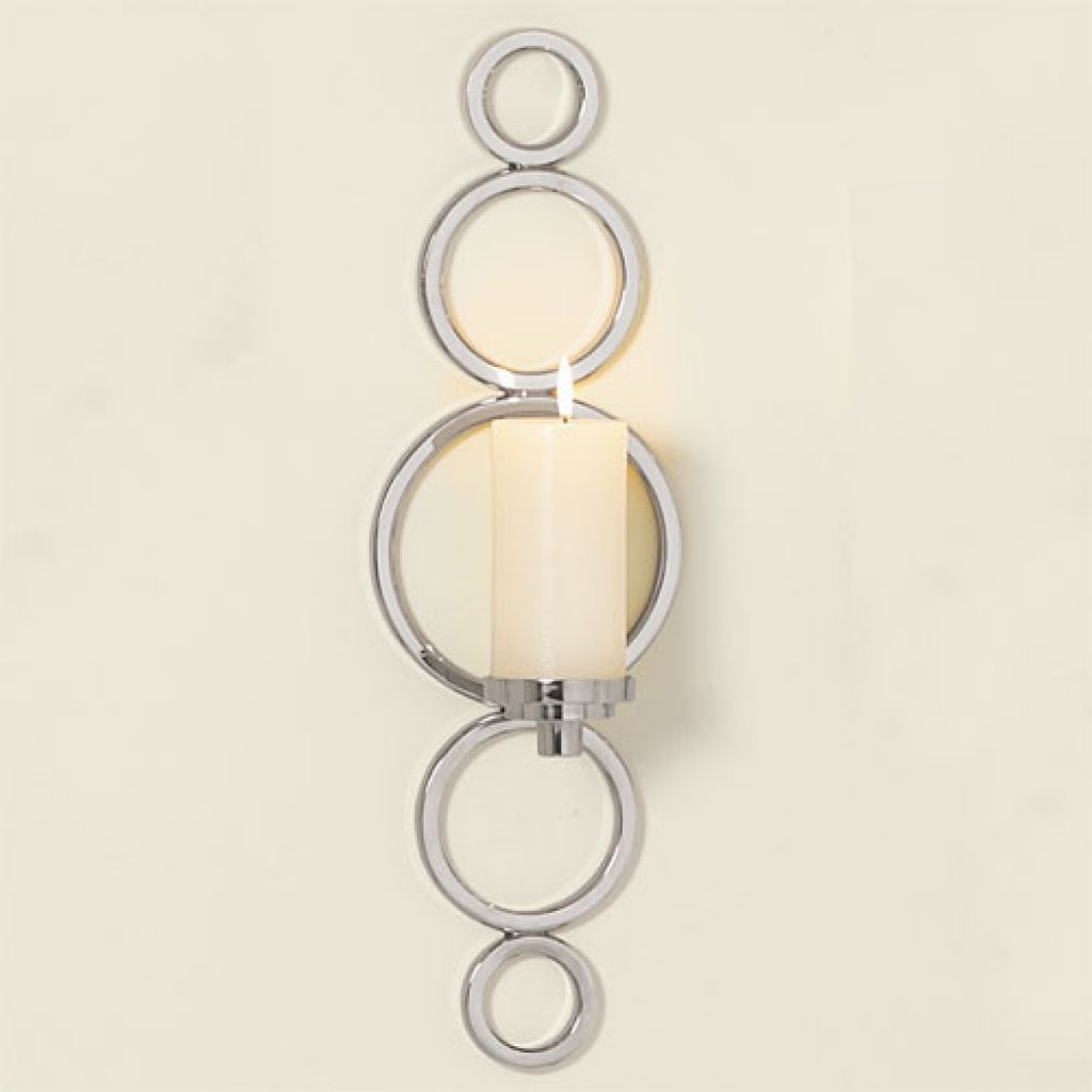 Nickel candle wall sconces modern wall sconce pair featuring a