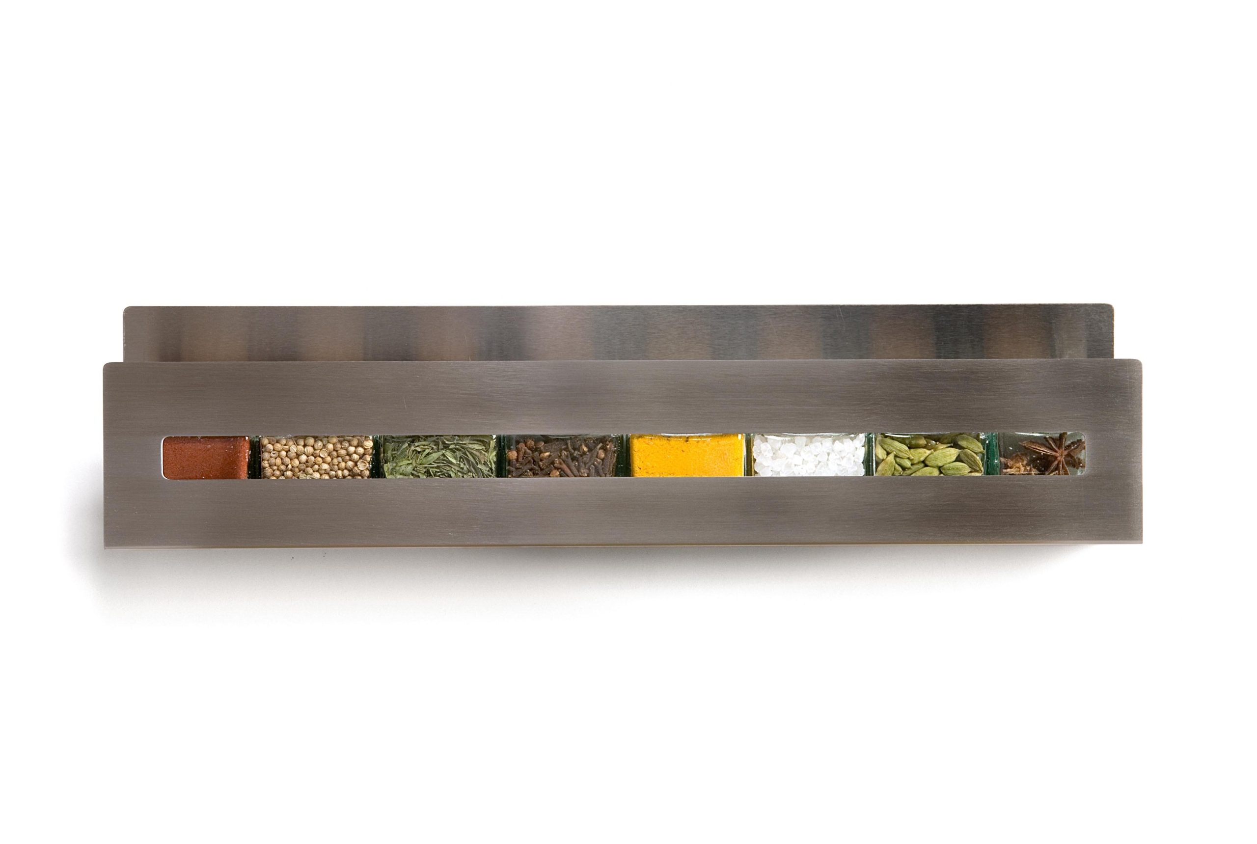Stainless steel spice rack wall mount 2