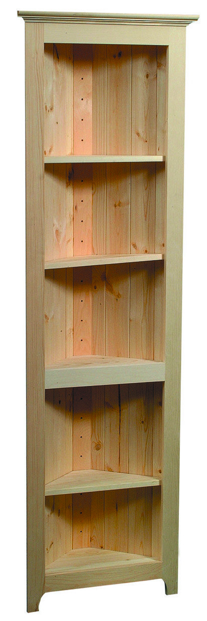 wood corner wall shelf unit