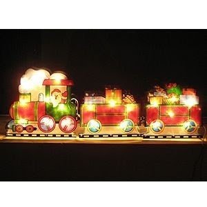10 piece christmas lighted train outdoor yard decoration 1