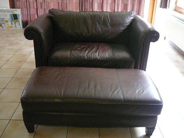 Leather Chair And A Half With Ottoman - Ideas on Foter