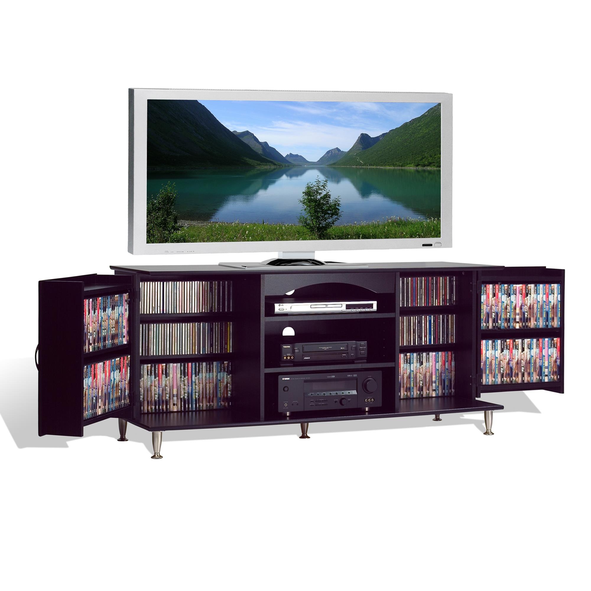 Dvd storage ideas use modern furniture and stylist shelves for
