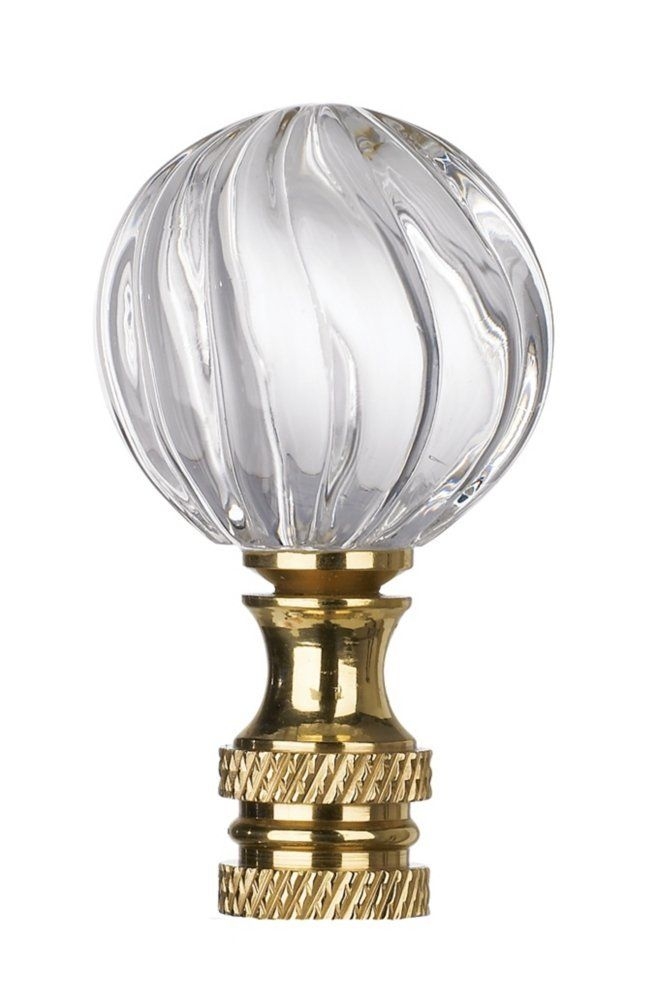 Glass lamp finials