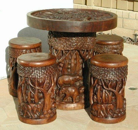 Hand carved furniture set