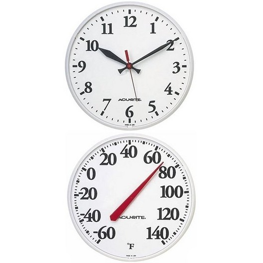 Decorative Outdoor Clock And Thermometer Set - VisualHunt