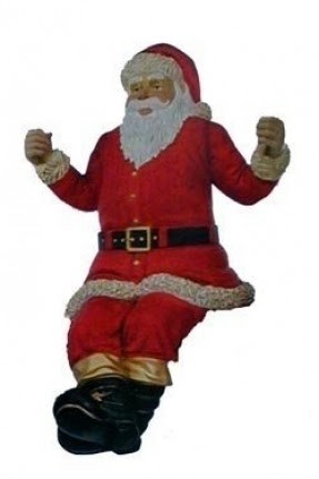 large stuffed sitting santa claus