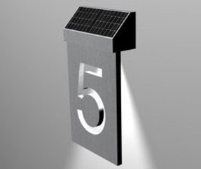 solar house numbers sign