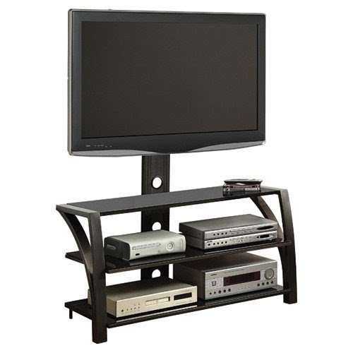 Line designs fiore tv stand with integrated mount for tvs