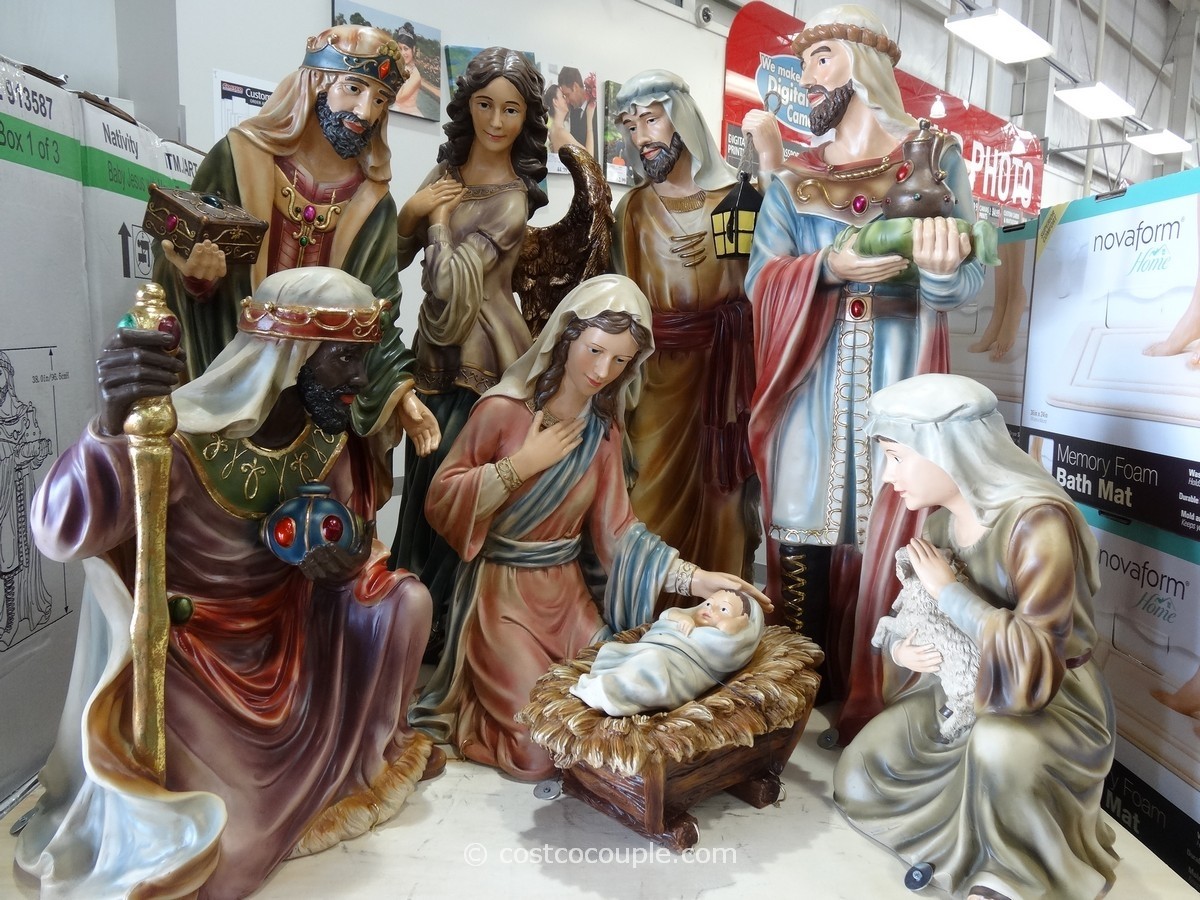 Collections etc lighted joy nativity christmas scene holiday indoor sculpture Joy Nativity Etsy