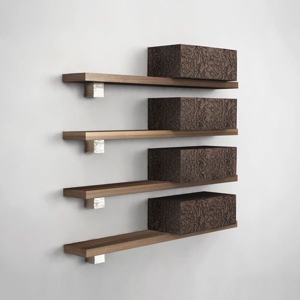 Original design shelf wall mounted in wood il pezzo 5