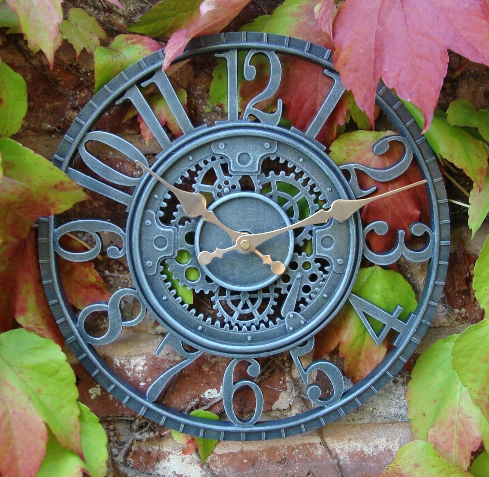 Outdoor clock and thermometer wrought iron images
