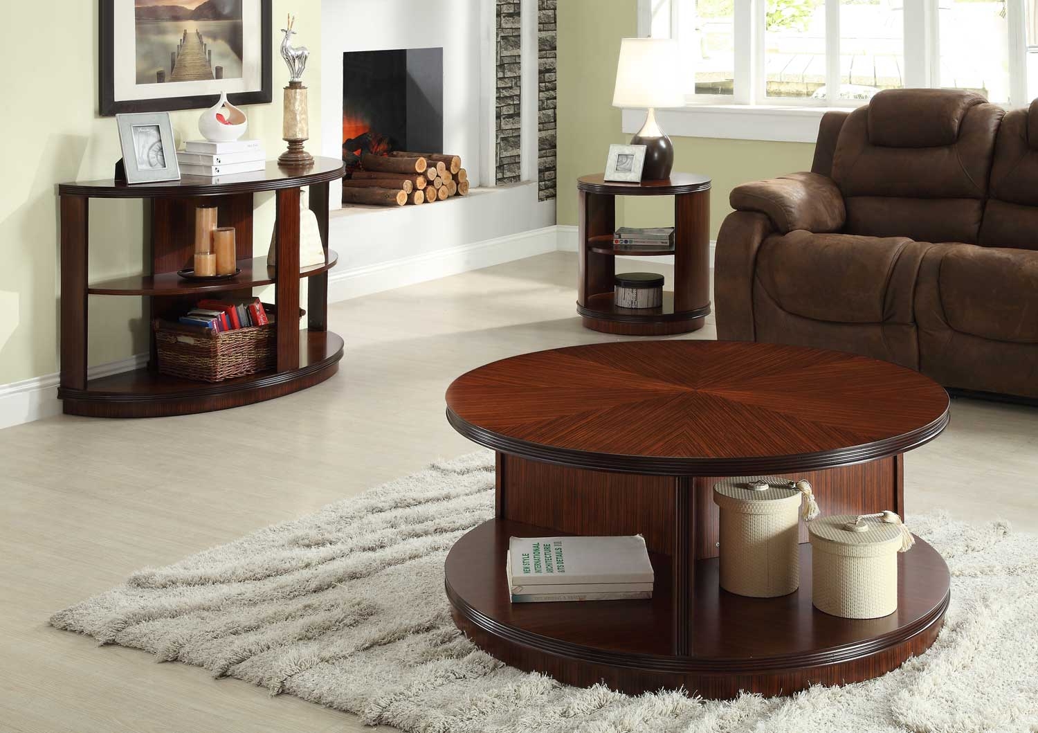 Round coffee table with storage 3