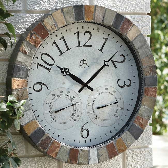 Indoor or outdoor Thermometer Clocks at