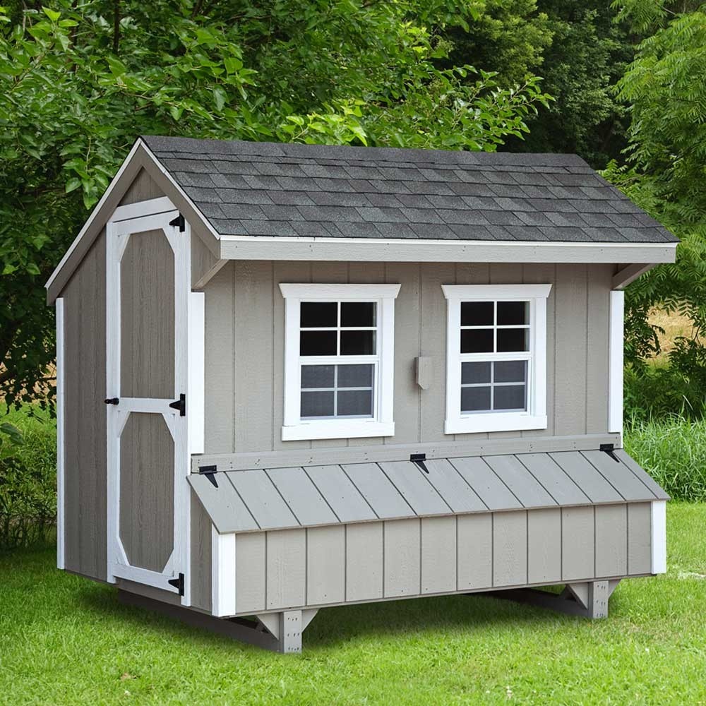 Style chicken coop includes 8 nesting boxes and holds 20