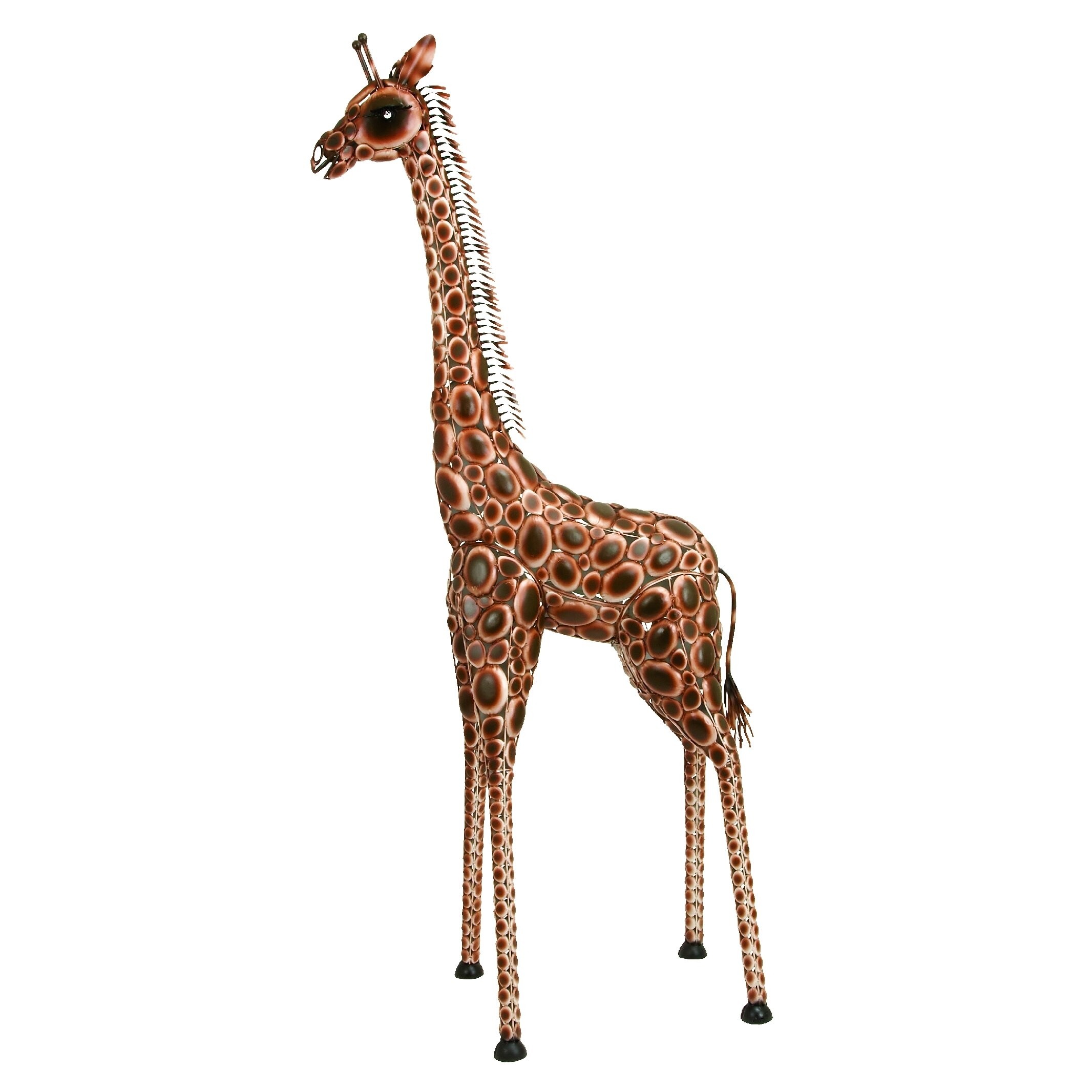 Wooden giraffe statues
