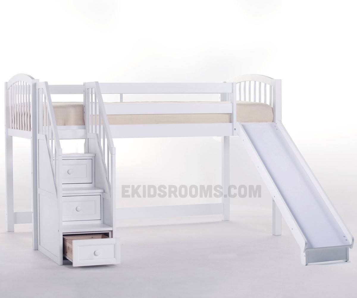 house bunk bed with slide