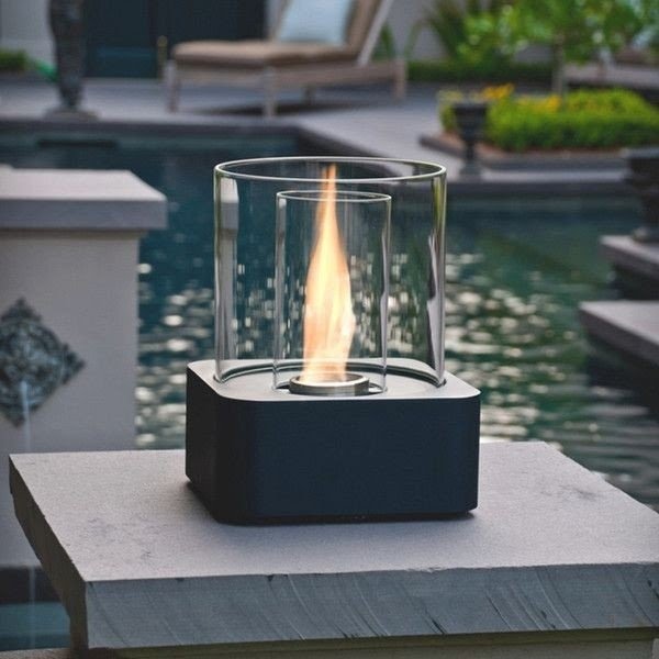 Centerpiece fire lamp by brasafire can be used indoors or