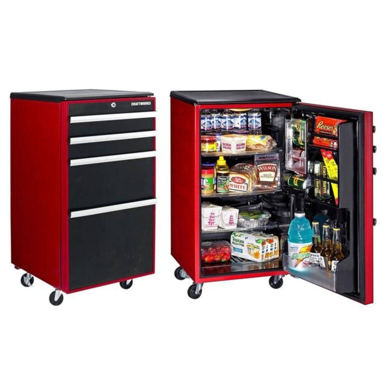 Craftworks toolbox garage refrigerator 1