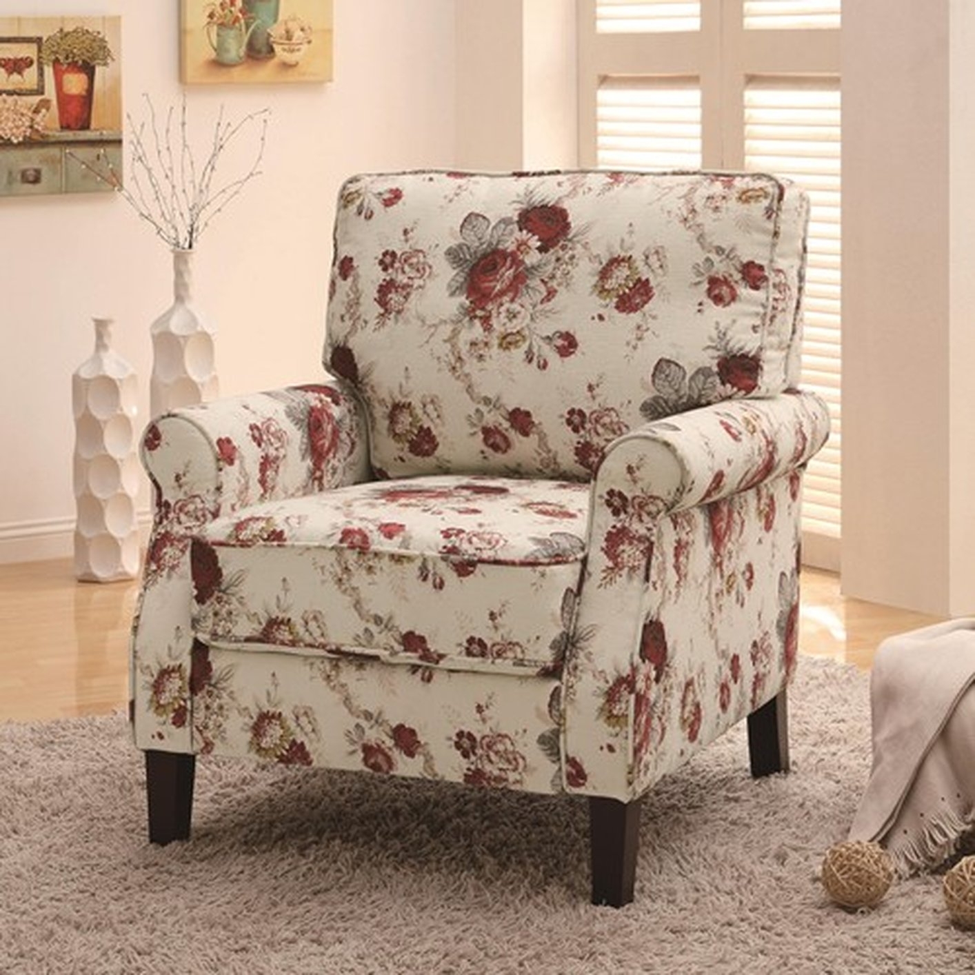 Floral accent chairs