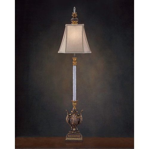 Glass 51" H Table Lamp with Empire Shade