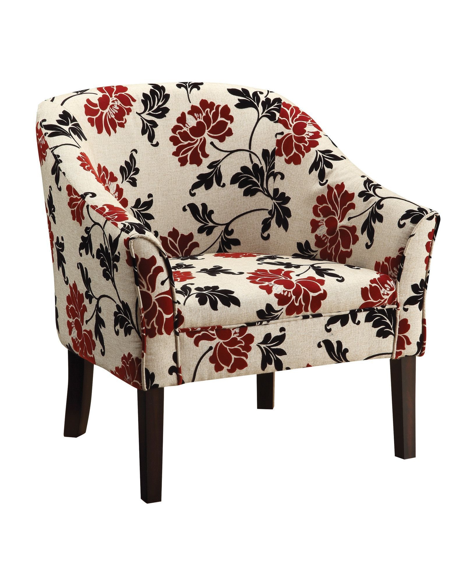 Great find on zulily red white floral accent chair zulilyfinds