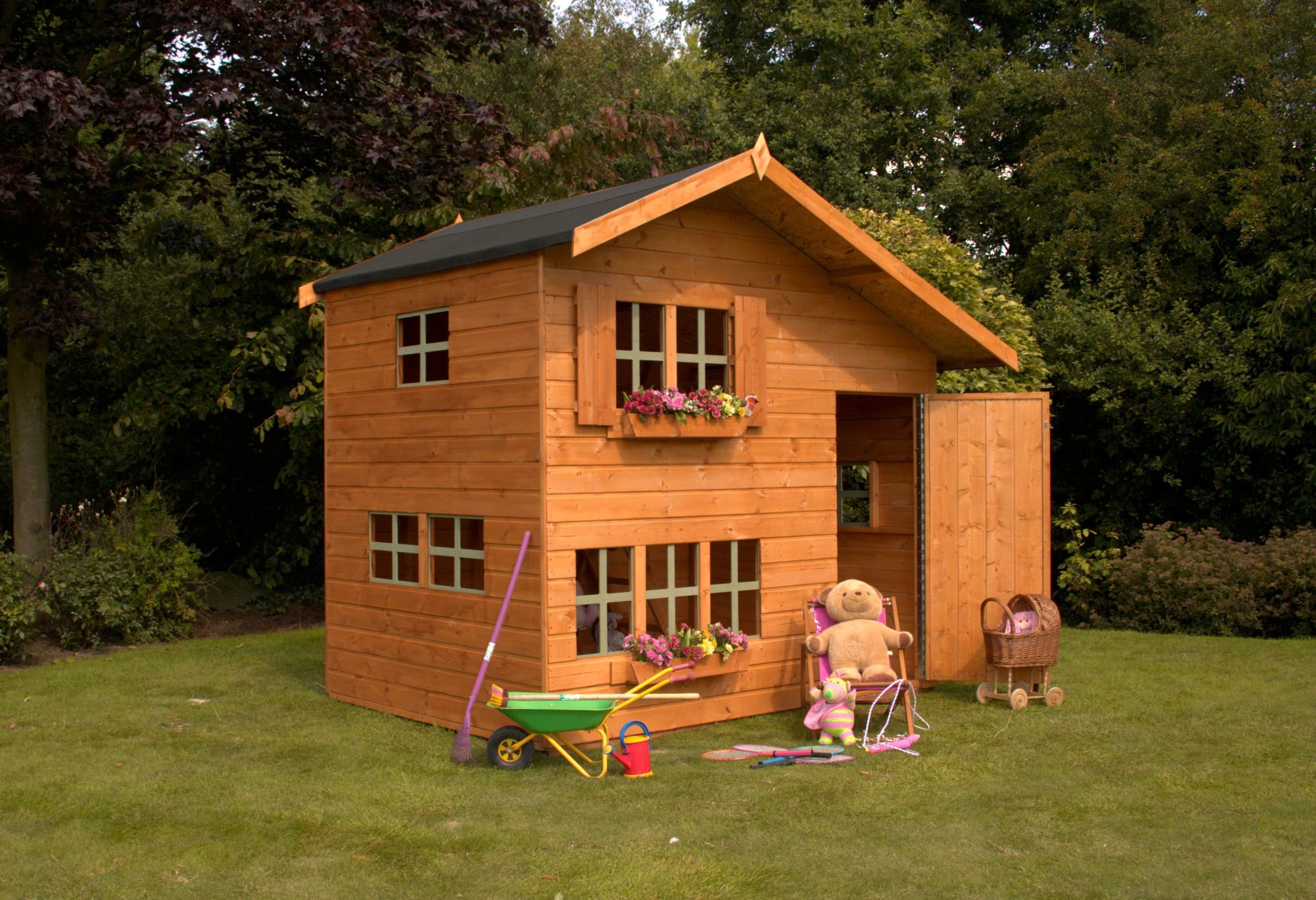 2 storey wooden playhouse