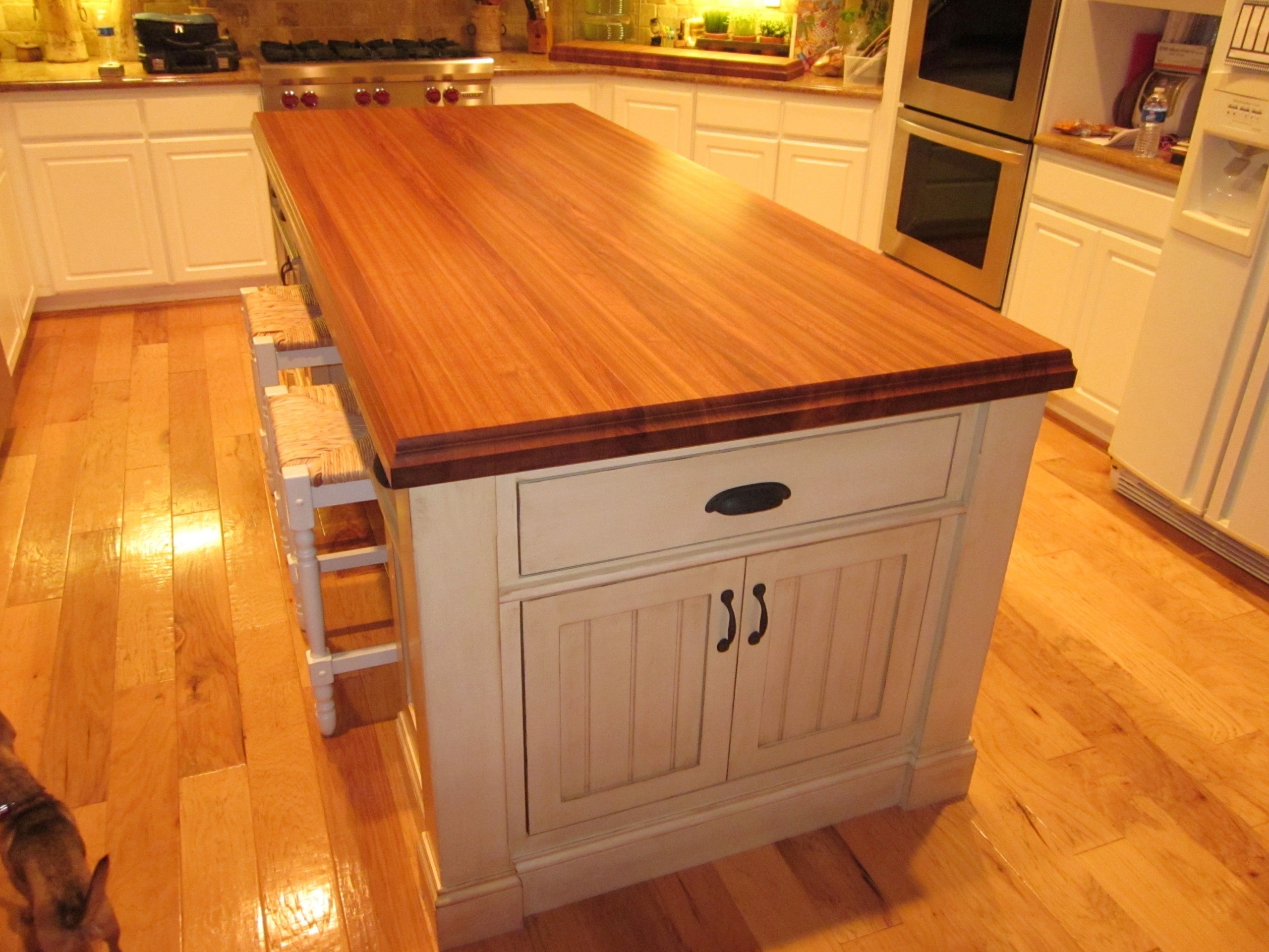 Kitchen amazing butcher block island with simplistic design for small