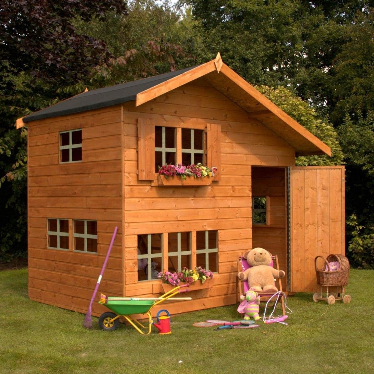 outdoor playhouse 2 story