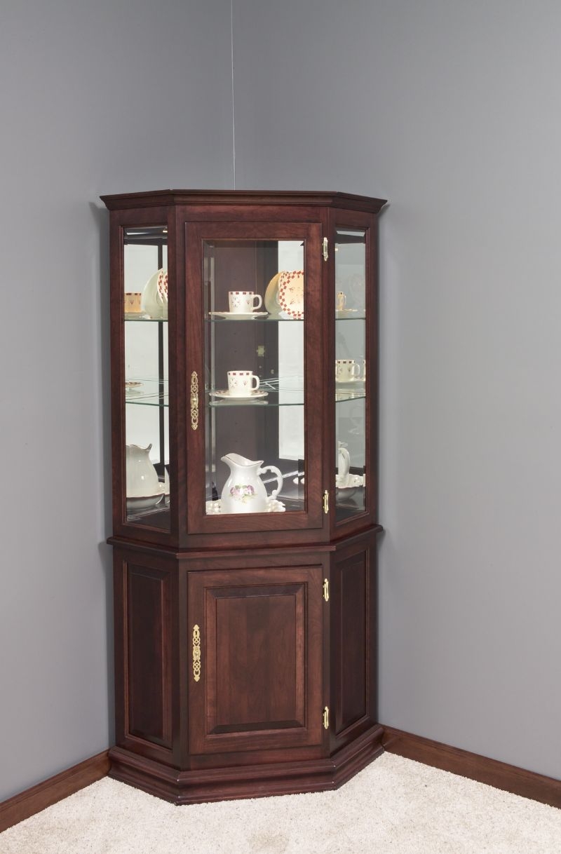 Other cabinet glamorous furniture corner curio cabinet with glass door