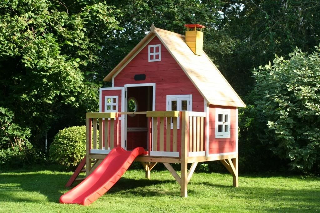Pre painted wooden playhouse large garden wendyhouse kids den