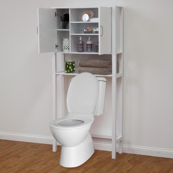 Style simple solutions over the toilet cabinet bathroom storage white