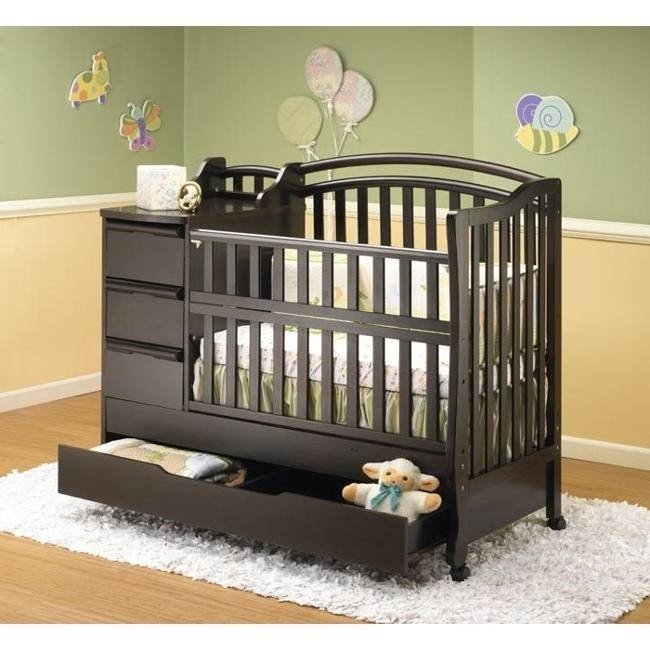 small crib with storage