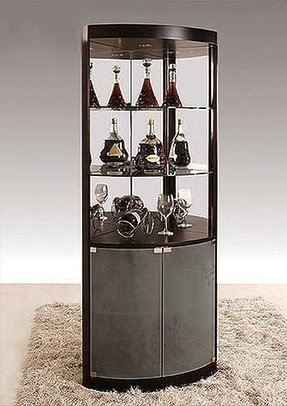 Contemporary Corner Curio Cabinet - Foter