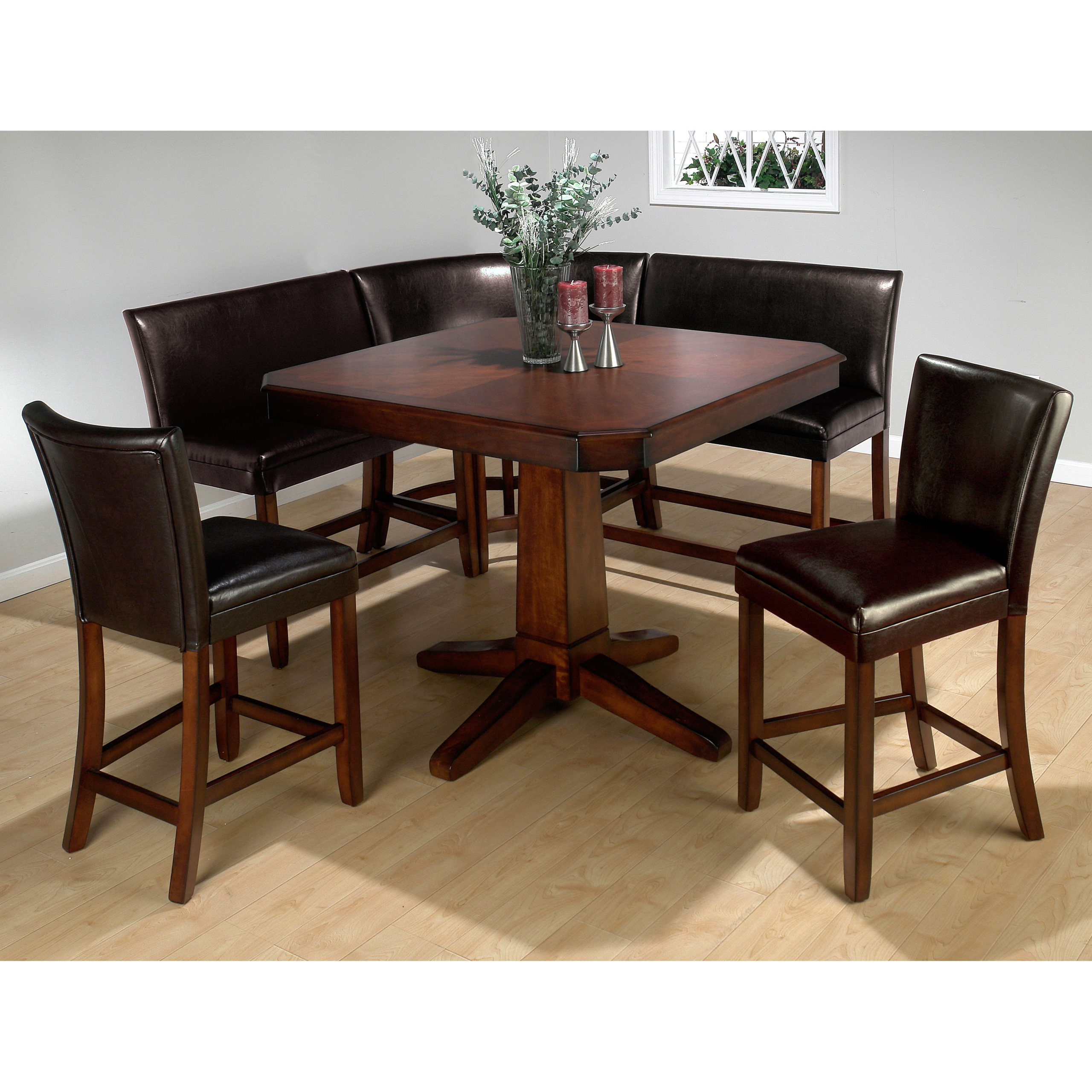 Jofran Chadwick Counter Height Table With Corner Bench And 2 Side Chairs Modern Dining Tables