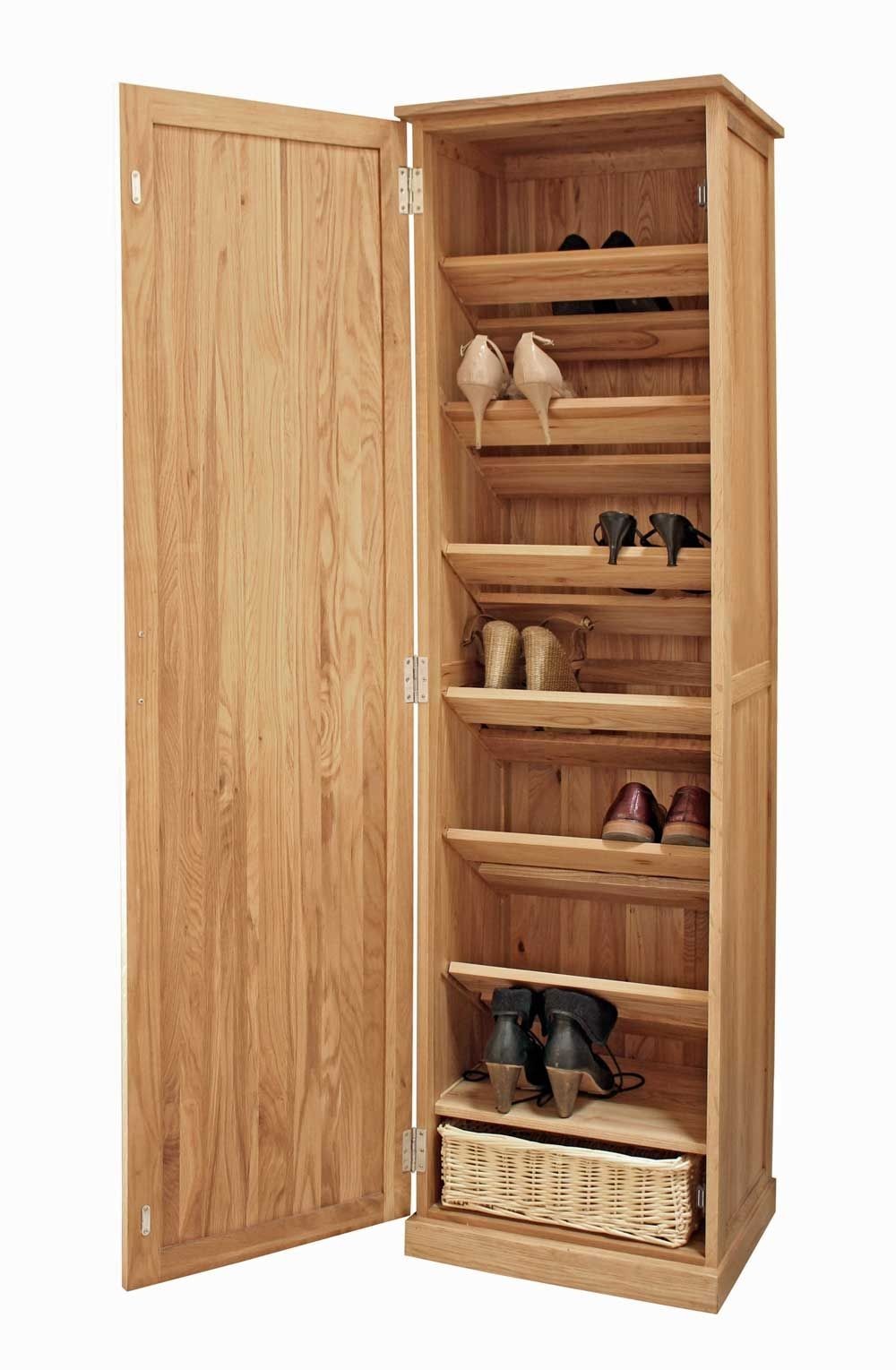 Tall narrow shoe storage